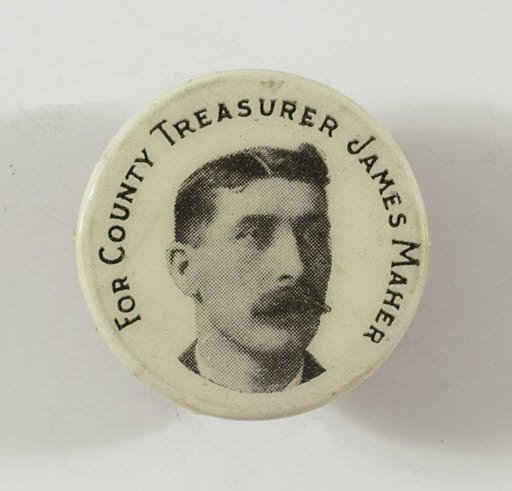 For County Treasurer James Maher Campaign Lapel Stud - Symbol, Political