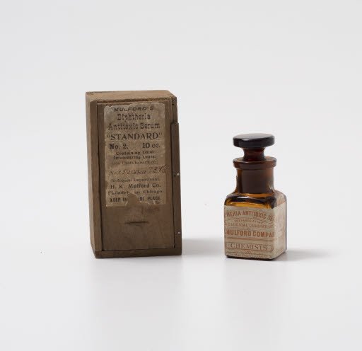 Mulford's Diphtheria Antitoxin Serum Bottle - Bottle, Medicine