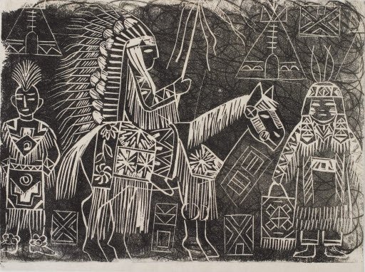 Yakima Parade I (Version II) - Linocut