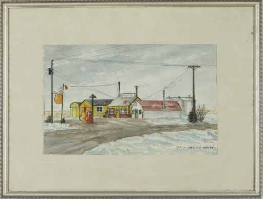 Winter at the Crossroads - Painting