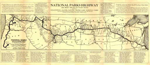 National Parks Highway: 2532 Miles Chicago to Puget Sound - Map