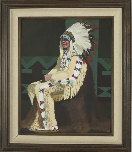 Colville Spokane Man - Painting