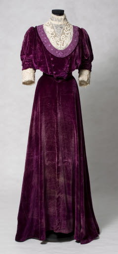 Purple Velvet Dress - Dress
