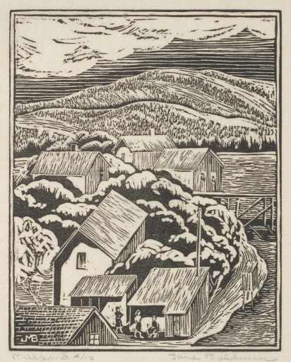 Millpond - Print; Woodcut