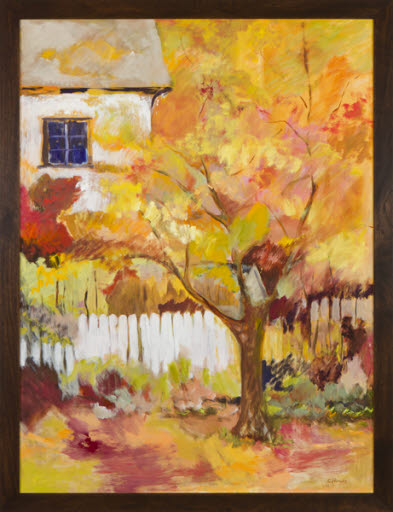 White Fence (Autumn Equinox) - Painting