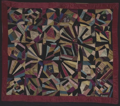 Katie Gifford's Crazy Quilt with Solid Border - Quilt