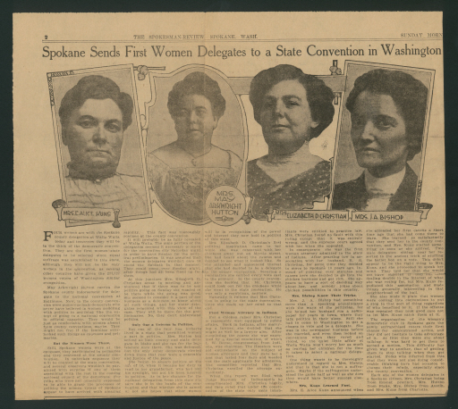 "Spokane Sends First Women Delegates to a State Convention in Washington," Spokesman-Review - Clipping, Newspaper