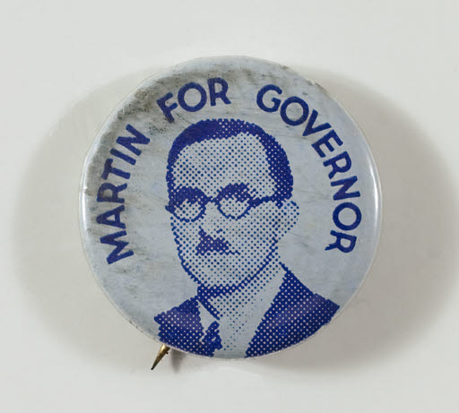 Martin for Governor Campaign Button - Button, Political