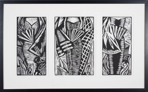 Kimonos #2, #3, #4 (AP) - Woodcut