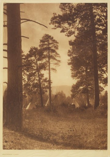 Flathead Camp (plate 231; portfolio 7) - Photogravure