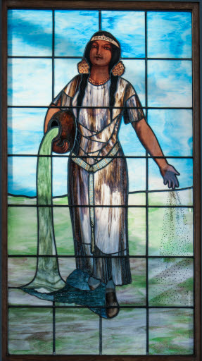 Stained Glass Window of Miss Spokane - Window, Leaded