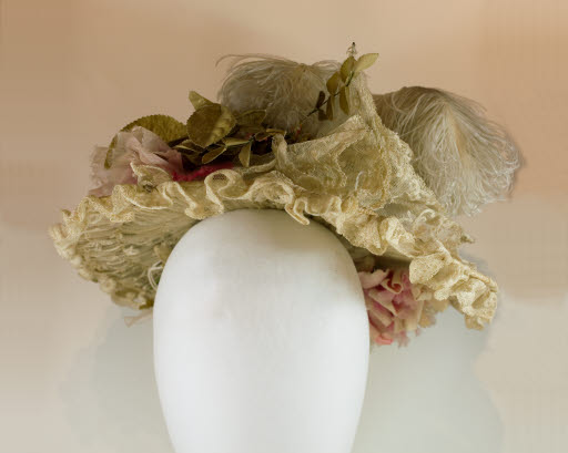 Woman's White Lace and Straw Hat - Hat, Straw