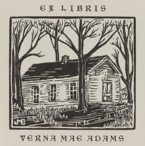 Ex Libris, Vera Mae Adams - Print; Bookplate