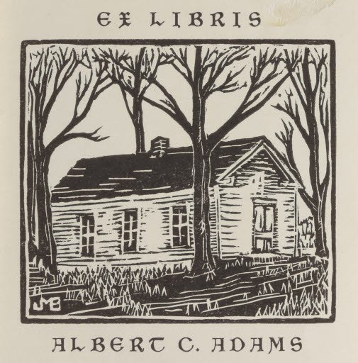 Ex Libris, Albert C. Adams - Print; Bookplate