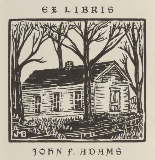 Ex Libris, John F. Adams - Print